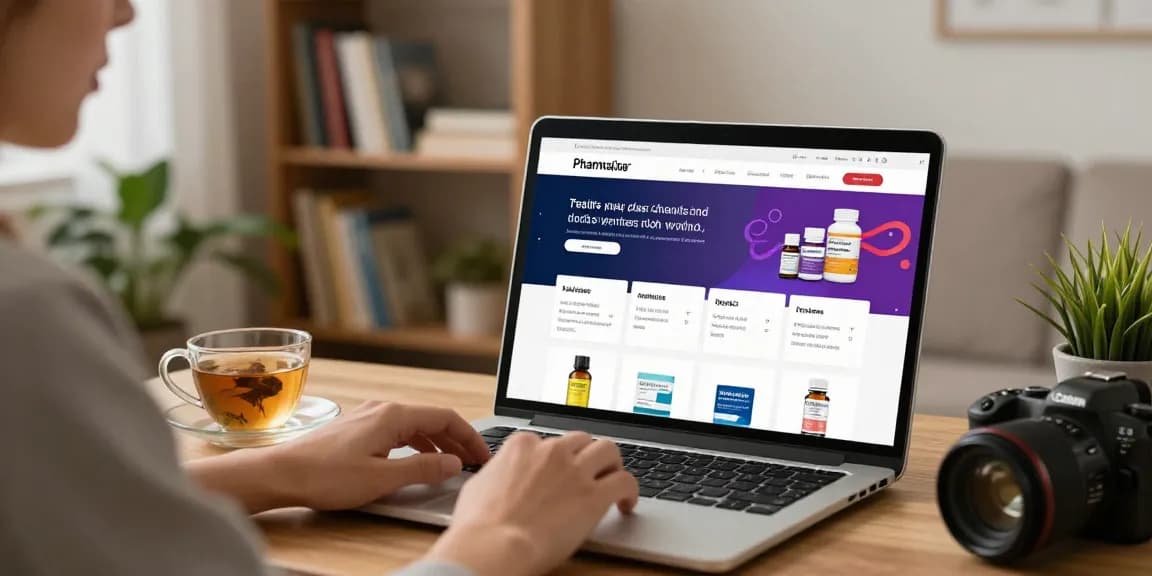 Buy cocaine powder online with confidence in a vibrant e-commerce setup showcasing pharmacies and wellness products.