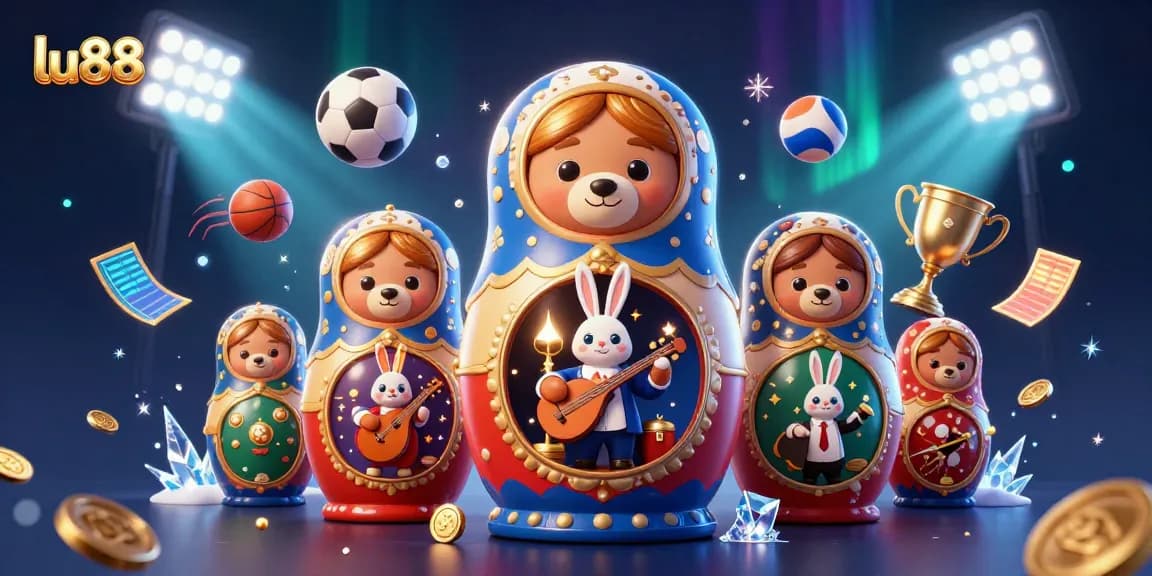 Experience the excitement of lu88 with vibrant casino-themed illustration featuring unique characters and engaging game elements.