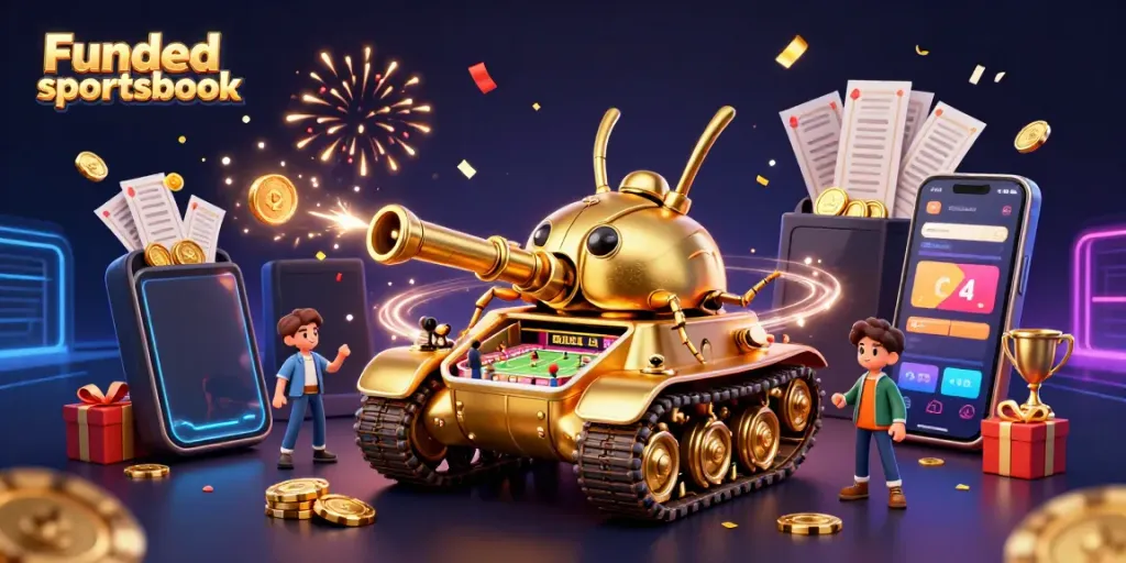 Experience the thrill of the Funded sportsbook with a dynamic scene of sports betting excitement.