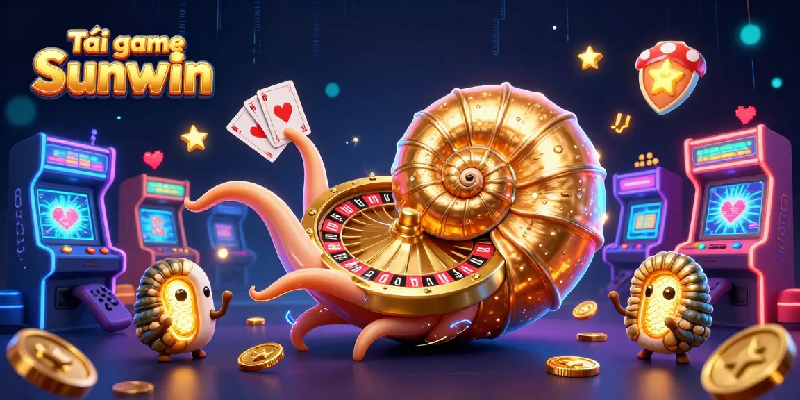 Experience the thrill as you tải game Sunwin with an ancient nautilus character at a vibrant casino scene.