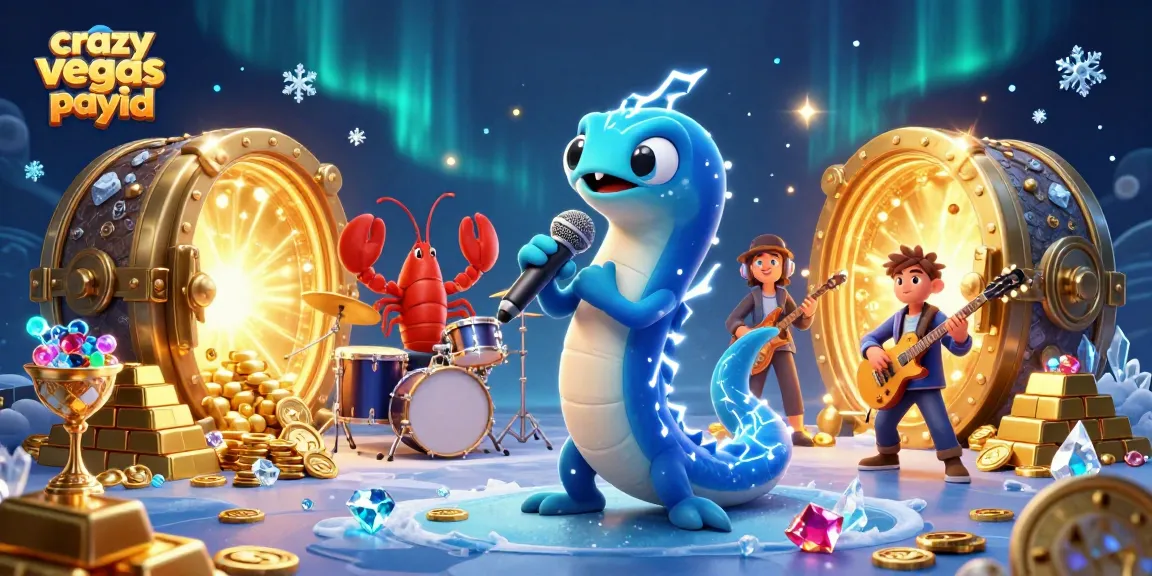 Experience the thrill of gaming at crazy vegas payid with an energetic electric eel DJ and colorful underwater scene.