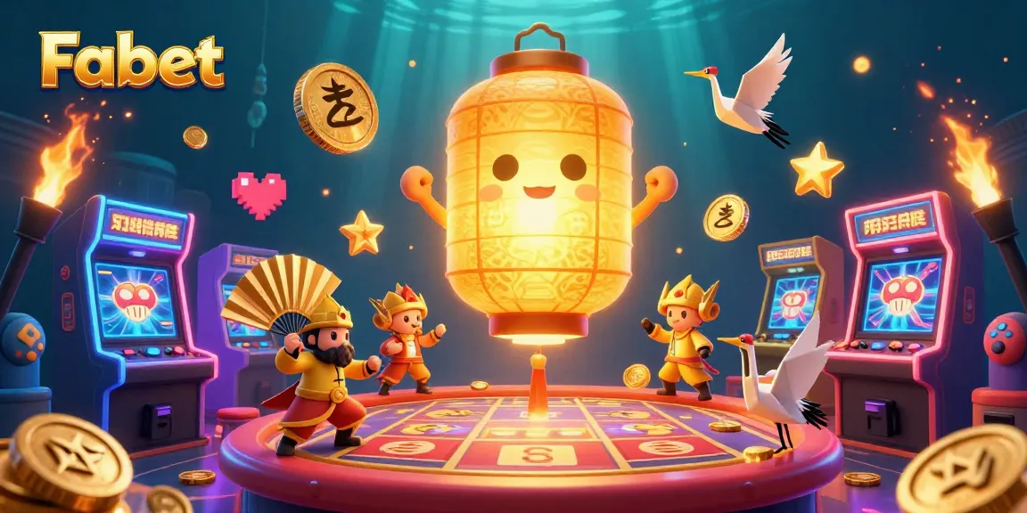Experience the excitement of Fabet casino with dynamic slot machines and engaging game characters.